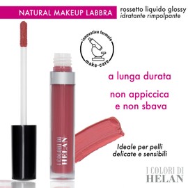 Helan I Colori von Helan Lippenstift, langanhaltend, flüssig, glänzend, kein Kleben, feuchtigkeitsspendender Lippenbalsam mit Rizinusöl und Sheabutter, Make-up 2,5 ml