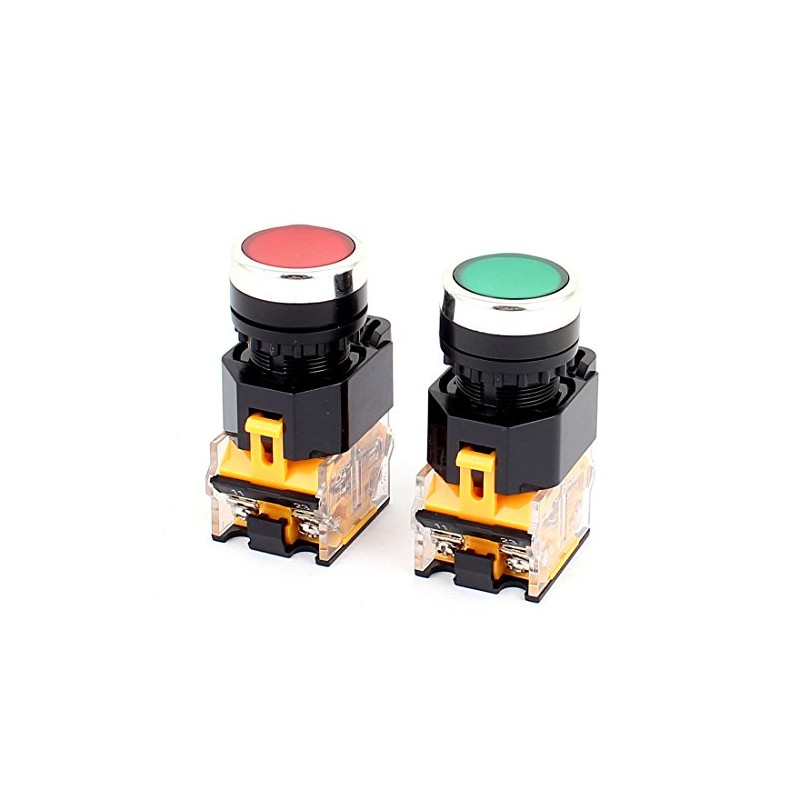 uxcell 1 Pair LA38/203 AC 400V 10A Momentary 1N0 1NC