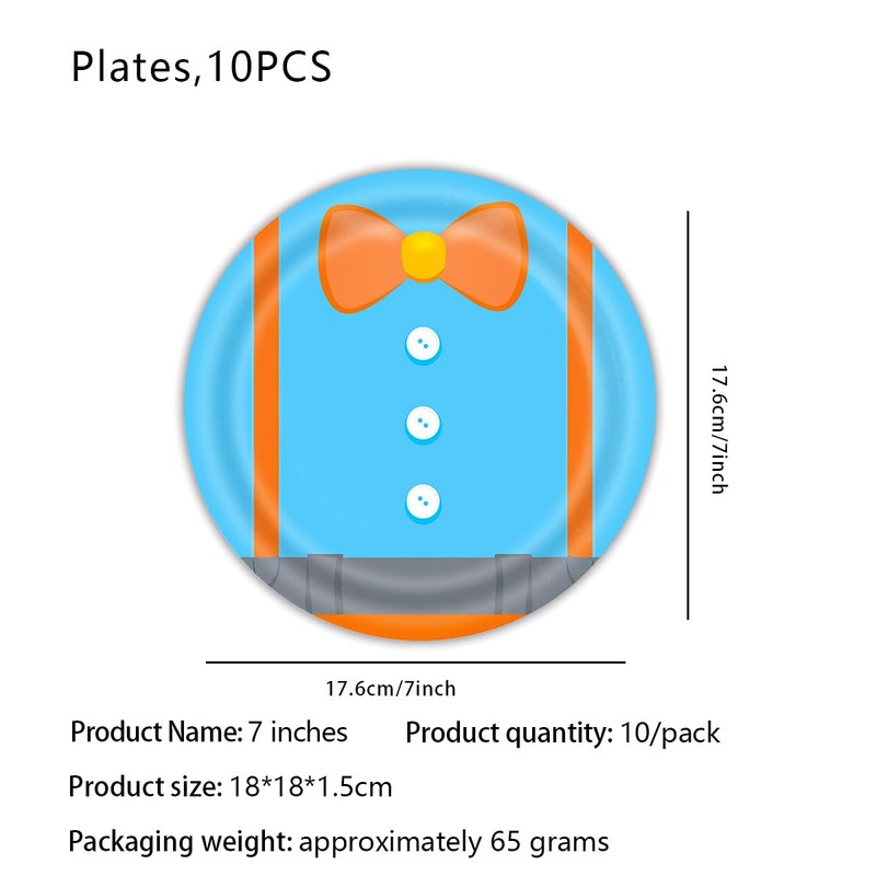 Party Decorations Set with Plates, Table Cloth, Napkins, Cartoon Theme