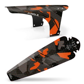 RideGuard PF1 Fenders fit All MTB Suspension Forks with Front Facing Fork Braces. The PF2 Rear MTB Saddle fenders fit All Standard Saddle Rails.