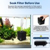 AQQA Aquarium Sponge Filter with Quartz Bio Media, Whisper Quiet