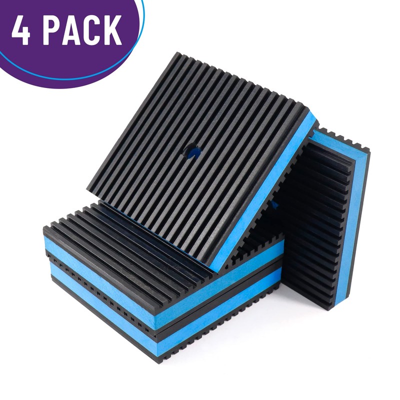 Mxclimate Rubber Anti Vibration Pads,Rubber-EVA Vibration Dampeners 4" x 4"