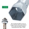 Upgraded RV Water Heater Element Wrench Socket, Dual Hex Wrench