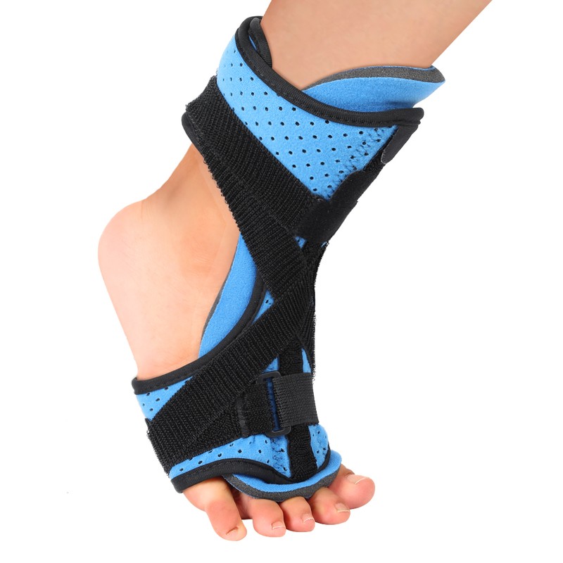 Improved fundar fasciitis support braces Blue (single pack) + compression