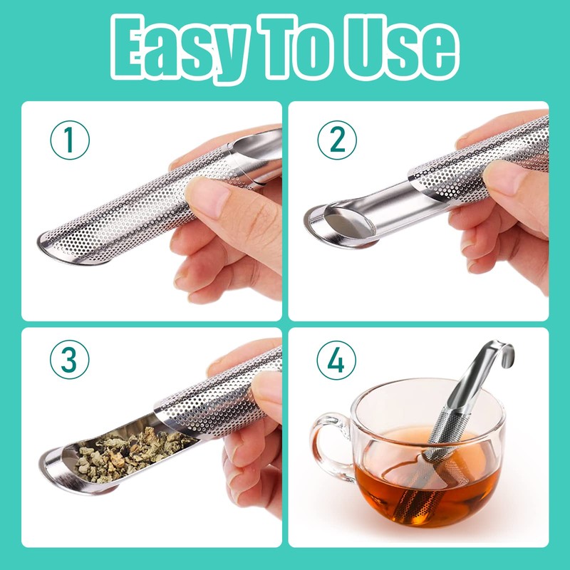 3 infusor de té y 1 cepillo para polvo, infusor