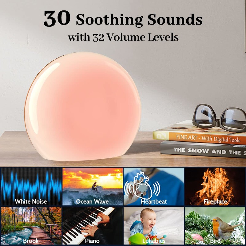 Meditation White Noise Sound Machine with 30 Soothing Sounds 12