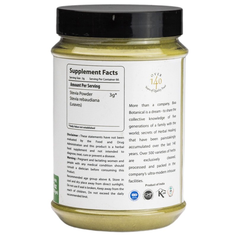 Stevia Leaf Powder (Stevia Rebaudiana) - Unprocessed Stevia Sugar ǀ