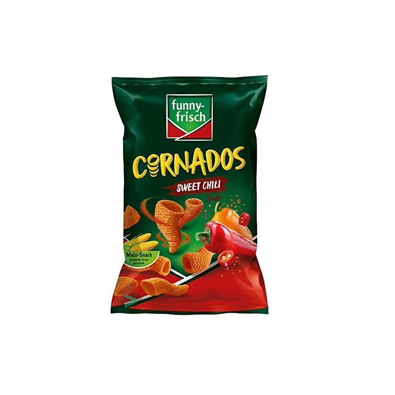 Funny Fresh Cornados Sweet Chili Crispy Corn Snack Pack of