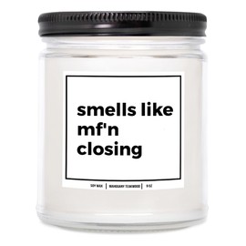 YouNique Designs Candle Gifts for a Real Estate Agent, Real Estate Agent Gifts for Women, Real Estate Gifts for Men, Real Estate Gift Ideas, Closing Gift for Real Estate Agent (Mahogany Teakwood)