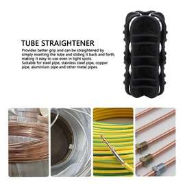 10mm Handheld Tubing Straightener, Brake Line Straightening Tool with Roller Straightening Method, Pipe Wire Handheld Tubing Straightener Fuel Line Tool for Copper Aluminum Steel