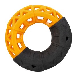 MICA Dog Toy Rubber Ring in Black/Orange Approx. 14 x 14 x 4 cm
