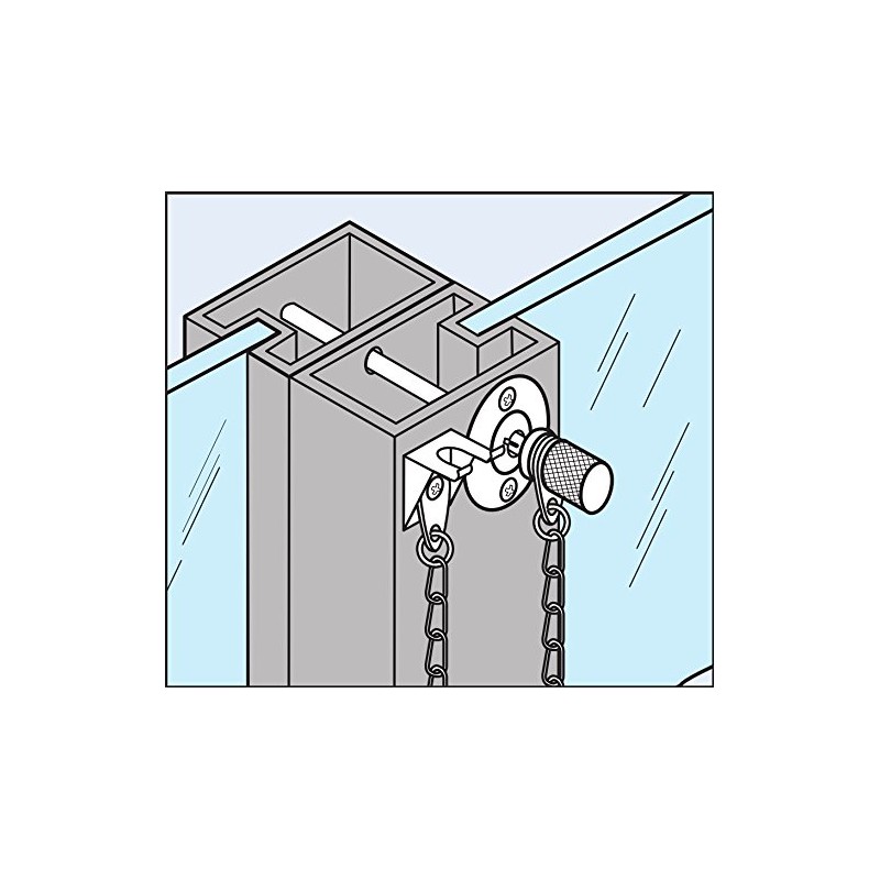 Prime-Line U 9857 1-5/16 In., Chrome Finish Sliding Window Lock