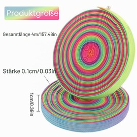 RAXLUPO Pack of 2 Children's Rubber Twist with Instructions for Bouncing Games, Rubber Twist Rainbow Colours, 4 m Long, 1 cm Wide, Rubber Twist for Children, Bouncy Games, Indoor and Outdoor, Girls and Boys