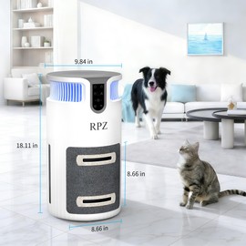 RPZ Smart Pet Air Purifier for Home Large Room, HEPA Air Cleaner for Cat and Dog Homes with WiFi App Control and Washable Filter, for Pet Hair and Dander, PM2.5 Monitor, Auto Mode, Cat Scratcher