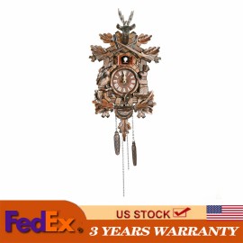 Vintage Clock German Black Forest Wooden Hunter Cuckoo Clock