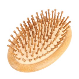 Hair Massager Scalp Brush For Growth Head Wood Bamboo Small Wooden Peg Gents Pig Bristle Massage Wooden Massage Comb No Handle Deep Conditioners Treatments For Straight Curl