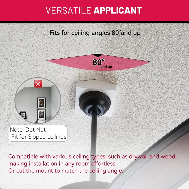 Ceiling Fan Angle Mount, FB900-1 Cathedral Ceiling Fan Box, Ceiling