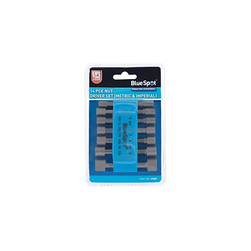 Bluespot 14 PCE Nut Driver Set (Metric & Imperial)