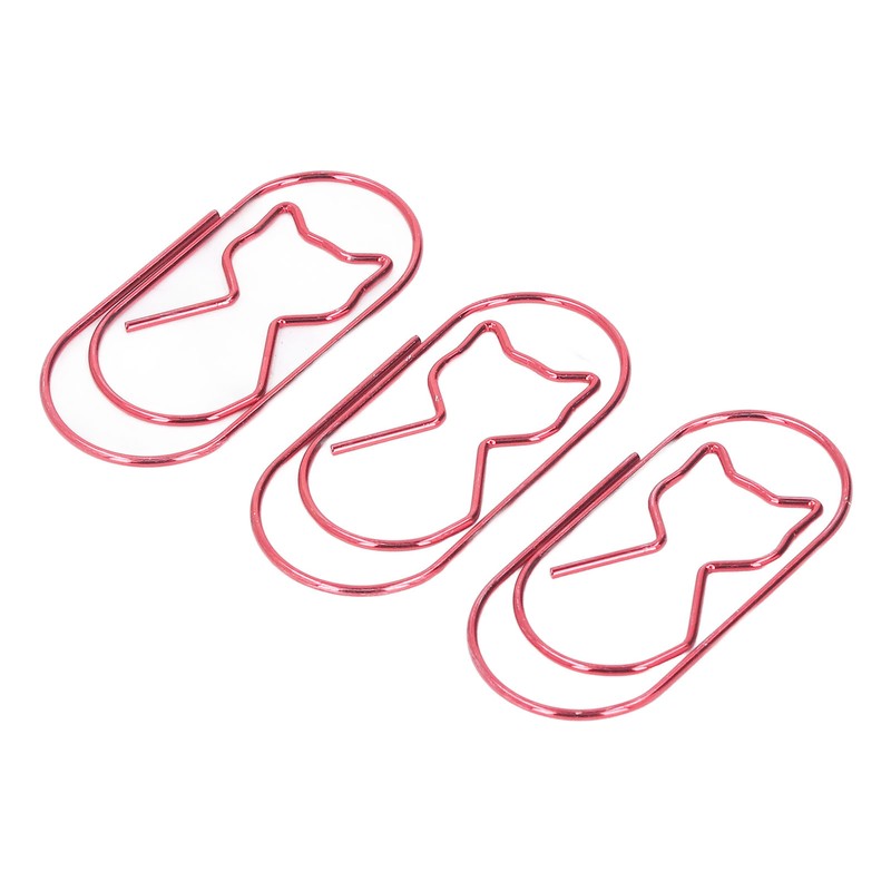 4 Box Cute Cat Paper Clip Fun Shaped Plated Surface
