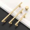 Asidrama 30 Pack 5 Inch(128mm) Brushed Gold Cabinet pulls Kitchen