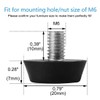 sourcingmap M6 x 10 x 20mm Furniture Glide Leveling Feet