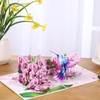 Hummingbirds and Purple Orchid Pop up Card, 3D Valentines Card,