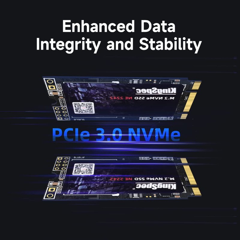 KingSpec 256GB M.2 NVMe SSD, 2242 PCIe Gen3x2 Internal Solid