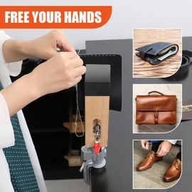 FASTTOBUY Leather Stitching Pony Sewing Pony with 56 PCS Sewing Kit for DIY Hand Stitching Leather Clamping (Universal Rotating Pony)