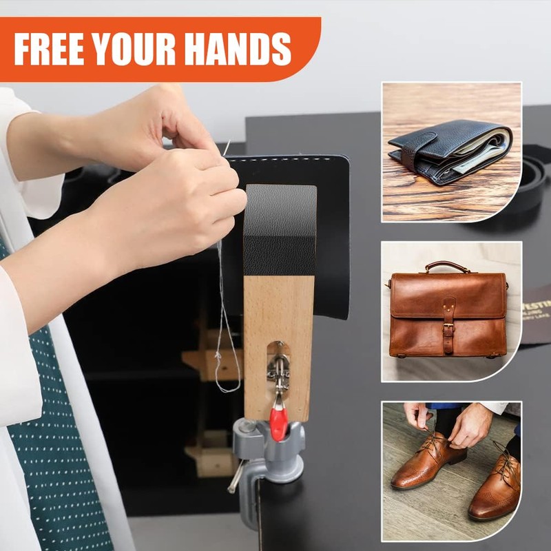 FASTTOBUY Leather Stitching Pony Sewing Pony with 56 PCS Sewing