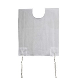 Zion Judaica 100% Polyester Quality Mesh Tzitzit Garment Certified Kosher Imported from Israel (1, Adult Large / 24)
