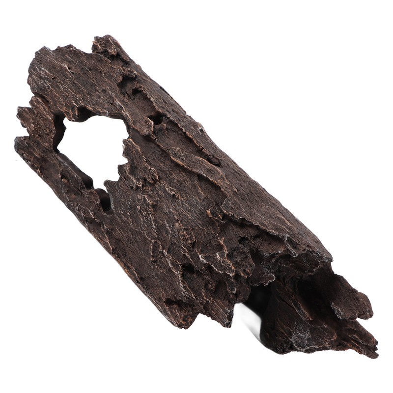 Resin Wood Aquarium Decorations Reptile Hollow Tree Trunk Cavern Bark