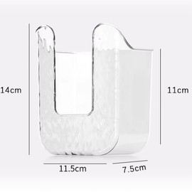 WEZCHUGHAOL 2Wet Wipes Dispenser Box, Kitchen Wipes Storage Box, No Punching Wipe Holder, Wall Mounted Tissue Box Holder, Refillable Wipes Container Box for Kitchen Bedroom Bathroom (transparent)