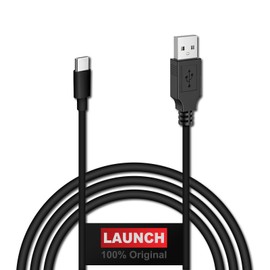 LAUNCH 100% Original USB to USB-C/Type-C Charging Cable Replacement Connector for X-431 OBD2 Diagnostic Scanner - Black