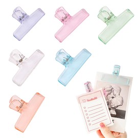 Coollooda Eyeball Clips, 6 Pieces, Transparent Clips, Book Clips, Fixing Clips, Documents, Decoration, Convenient, Easy to Use, Food Storage, Student Supplies, Office Supplies, Stationery, School