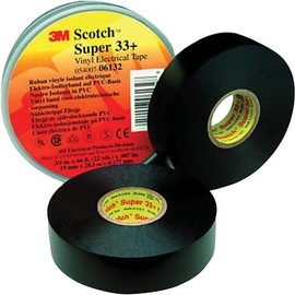 Scotch Super Vinyl Electrical Tapes, Black, 7 Mil (500-06130)