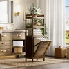 HITNET Bamboo Tilt Out Laundry Hamper, Bathroom Storage Cabinet with