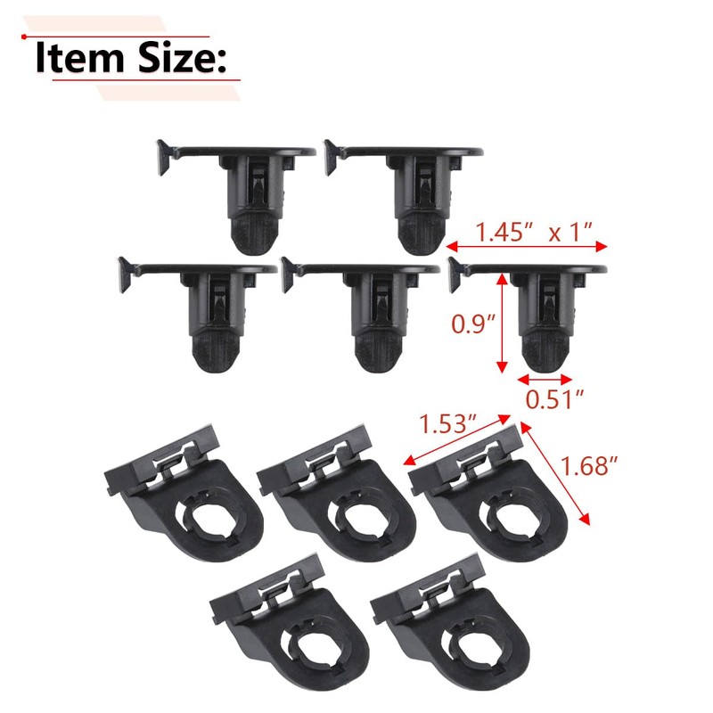 RLB-HILON 5 Sets Front Bumper to Fender Liner Clips Compatible