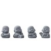Fovasen 4PCS Laughing Buddha Statue for Good Luck & Feng