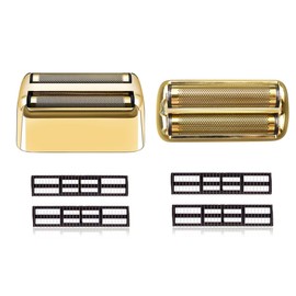 Gold Replacement blades Foil and Cutters Compatible with BaBylissPRO Barberology FXFS2 Shaver foil Replacement Heads(2 pack ）