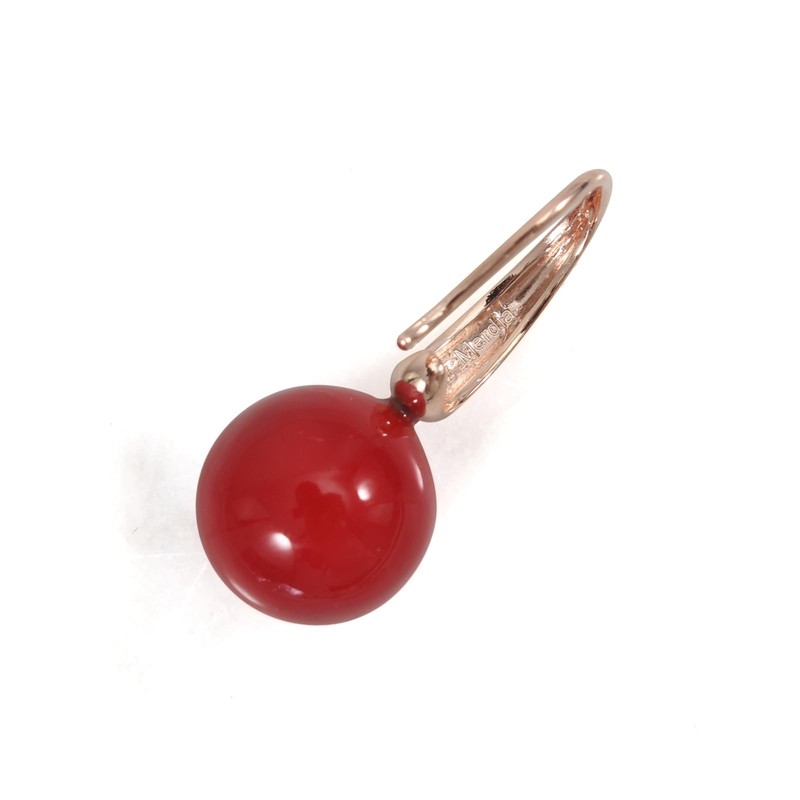 Merdia Charming Earrings Drop Simulated Pearl Hook 12MM Red Earrings