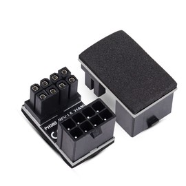 YAODHAOD ATX 8Pin U Turn,180 Degree Angled Power Adapter for Desktops Graphics Card 2 Pack (8 Pin Reverse)