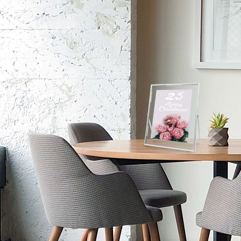 Qiannhee Silver Floating Frame (10x12inch,2 Pack), Picture Frame Hold 10x12in