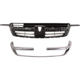 Garage-Pro Grille Assembly Kit Compatible with 2002-2004 Honda CR-V, EX and LX Models, with Grille Trim, Plastic