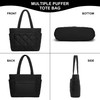 CORALDAISY Puffer Tote Bag for Women, Lightweight Travel Tote Handbag