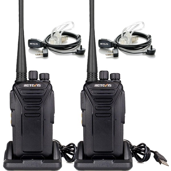 Retevis RT27V 2 Way Radios, Walkie Talkies with Earpiece, Long Range,Rechargeable, Low-Traffic Channel, MURS Two Way Radio for Skiing Camping Farm（2 Pack）