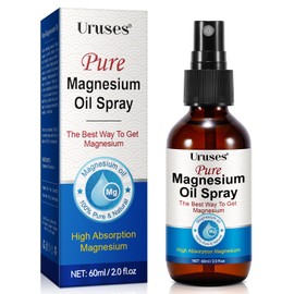 Pure Magnesium Oil Spray, Magnesium Oil for Feet, Topical Magnesium Spray Glass Bottle, Magnesium Spray for Feet, Magnesium Body Spray, Easy to Absorb & Use -2.0 oz