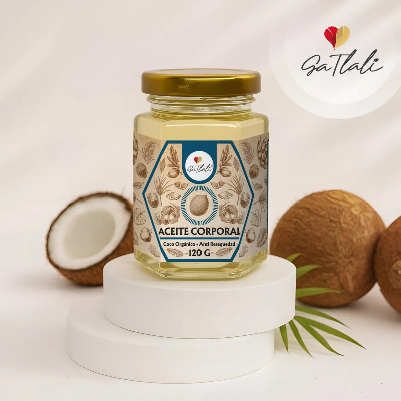 Aceite Corporal Hidratación Aceite De Coco Ga Tlali 120g