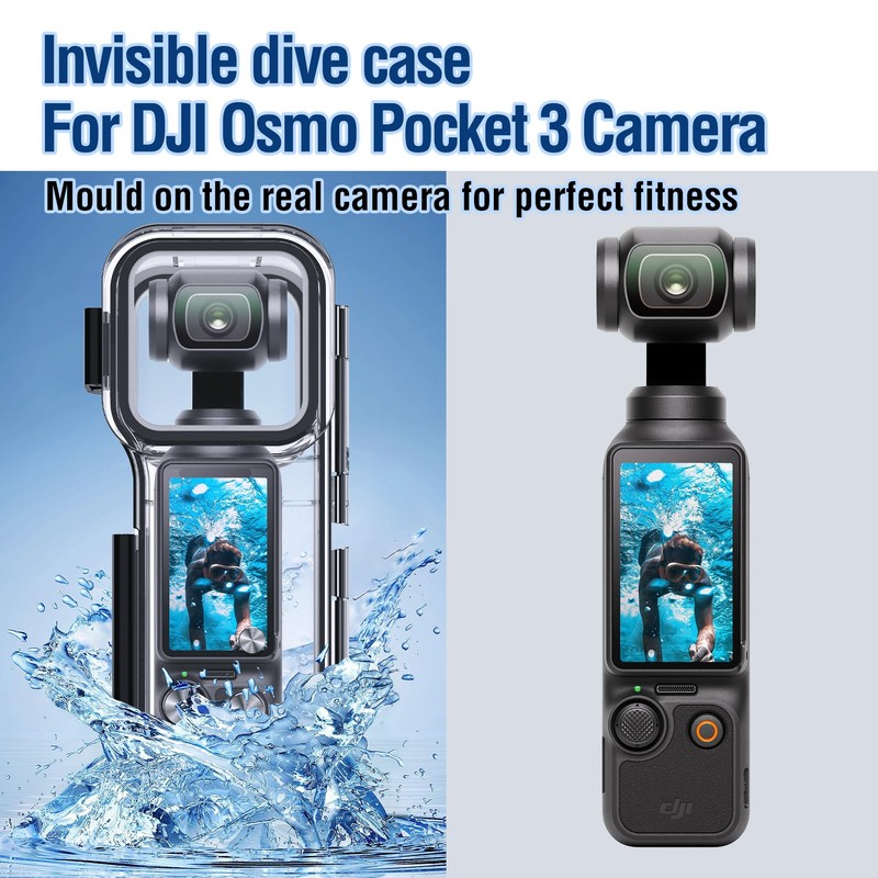 Waterproof Housing Case for DJI Osmo Pocket 3, Touchscreen Underwater