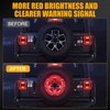 CAFOPAR 3-Side Spare Tire Brake Light Fit for Jeep Wrangler
