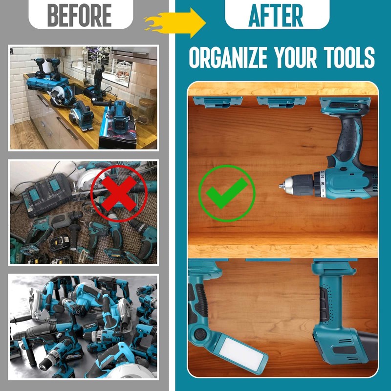 Pack of 6 Tool Holder Storage, TEPULAS Machine Holder Drill